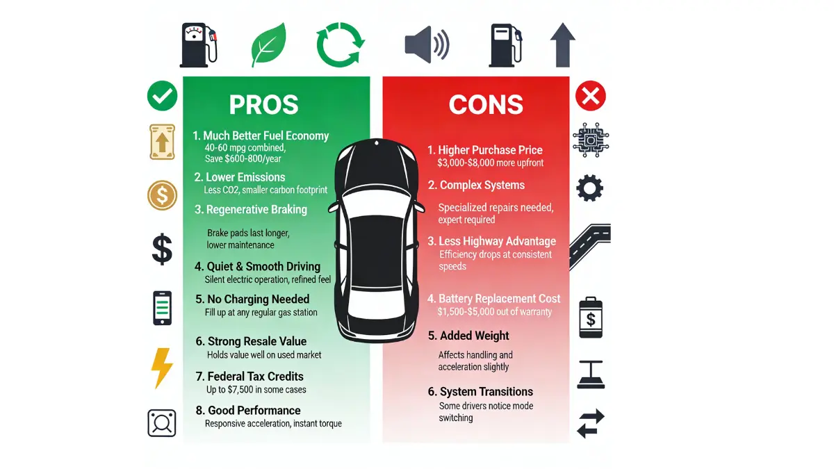 hybrid cars pros and cons