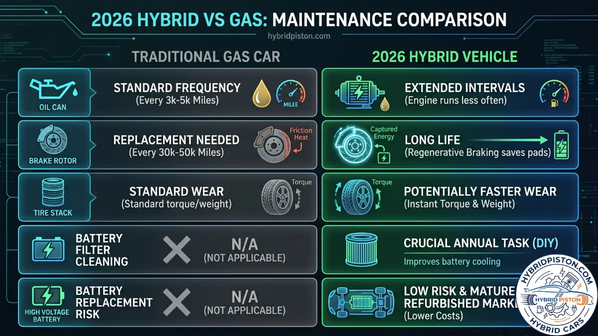 hybrid vs gas car maintenance comparison