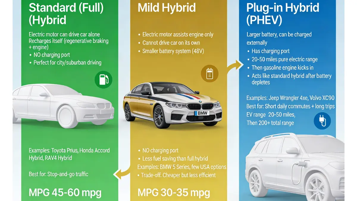 types of hybrid cars system